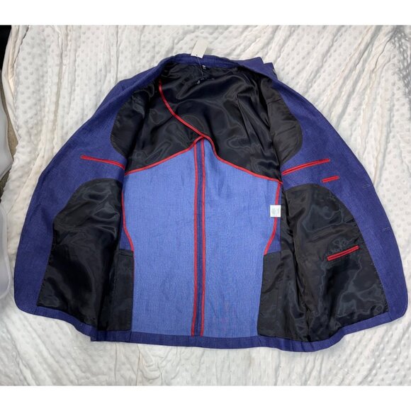 NWT Cremieux Classics Linen Sportcoat Blazer Jacket MENS Size XL Elbow Patches - Picture 3 of 14